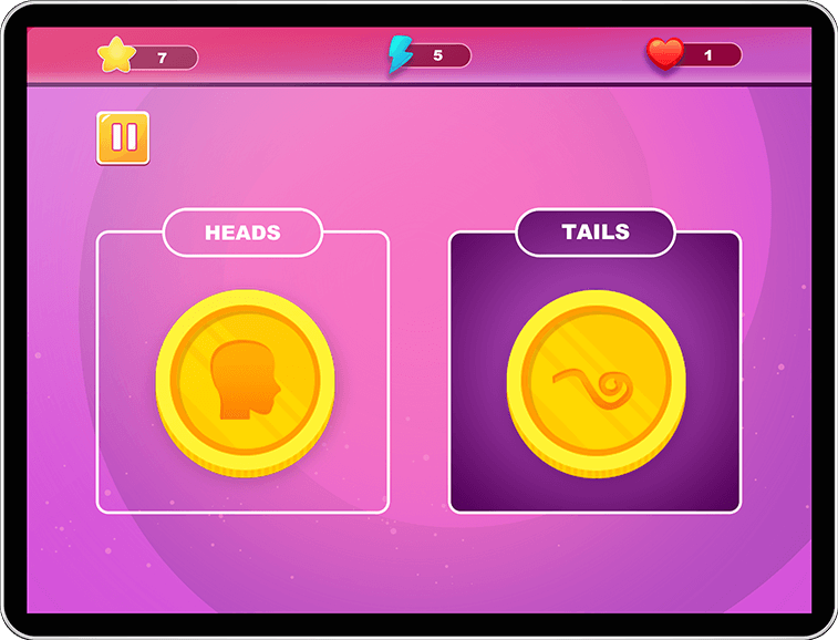 Coin Flip gameplay screen