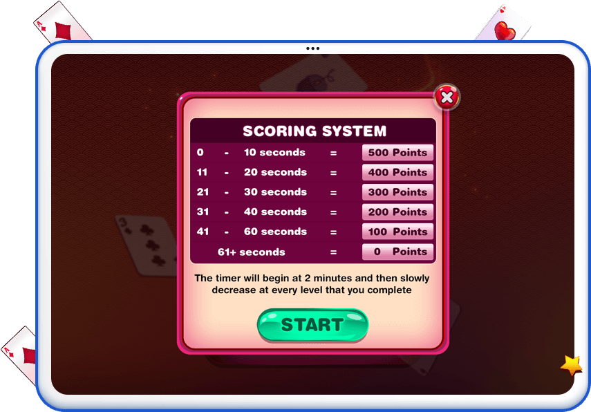 Cryptic Cards gameplay screen