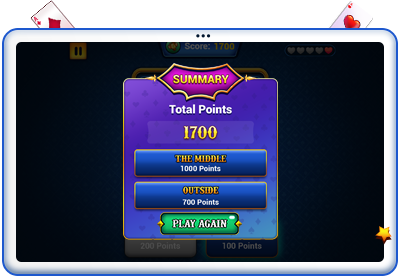 Hit The Middle game flow screen