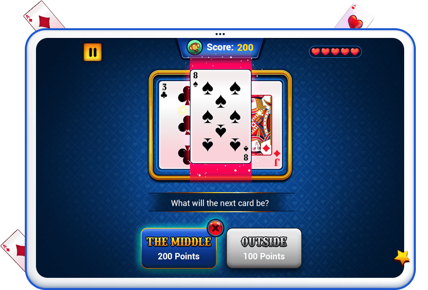 Hit The Middle outcome dynamics screen
