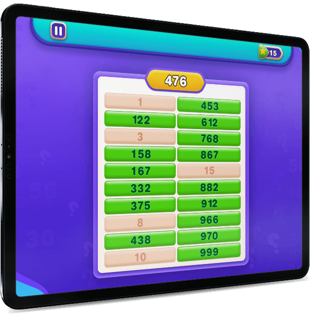 Number Fill end of game screen