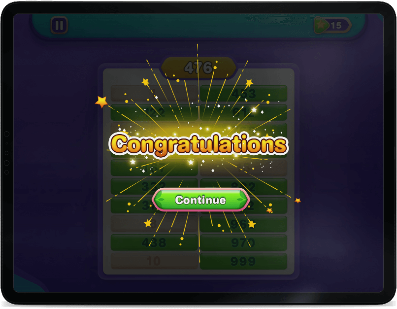 Number Fill gameplay screen