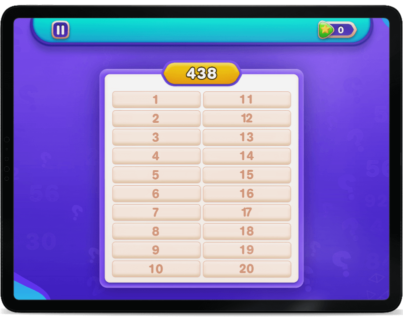 Number Fill gameplay screen