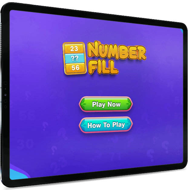 Number Fill game start screen