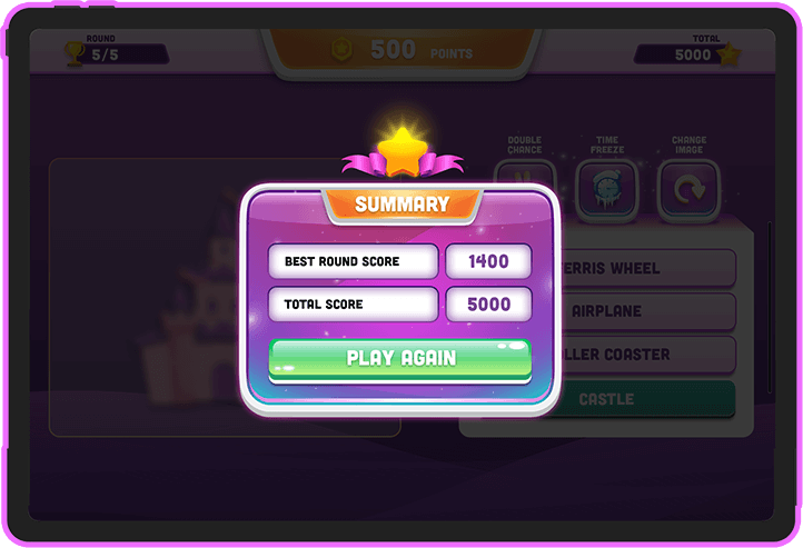 Reveal gameplay screen