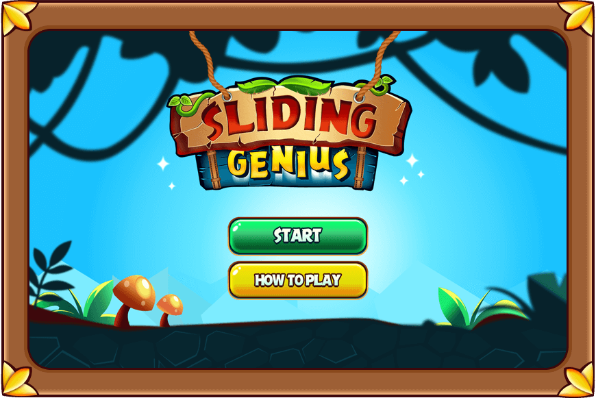 Sliding Genius game start screen
