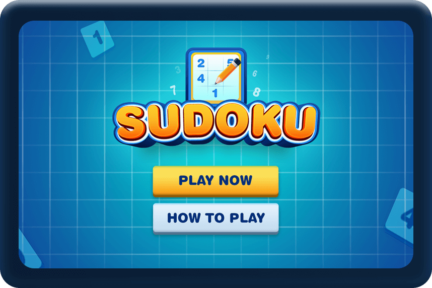 Sudoku game start screen