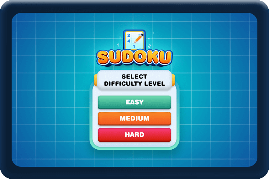 Sudoku gameplay screen