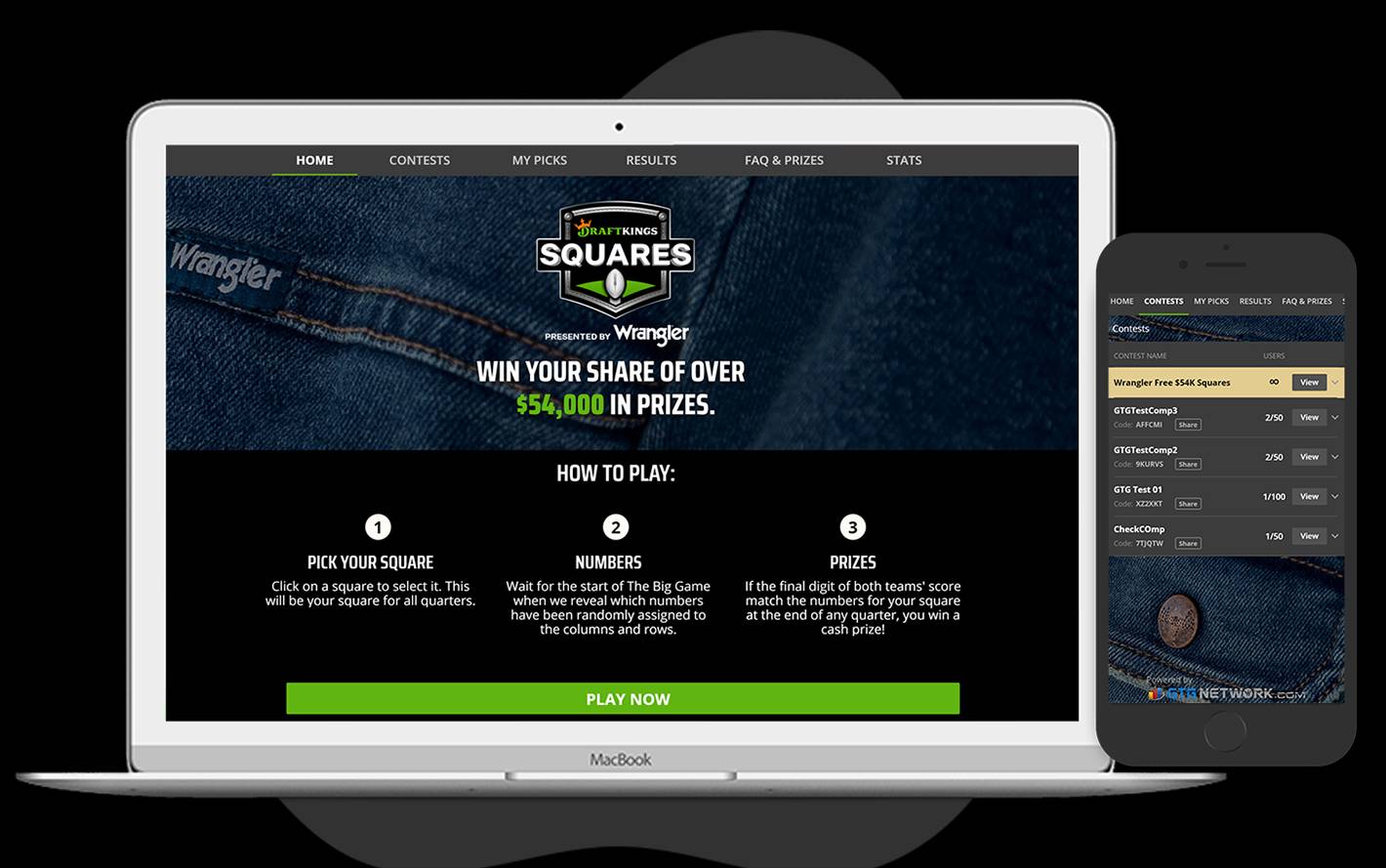 wrangler squares draftkings